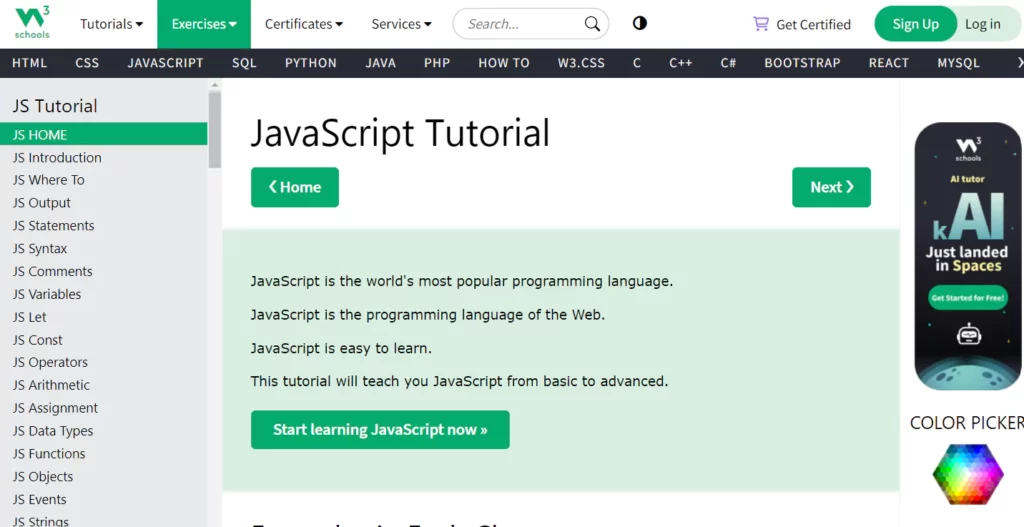 Learn JavaScript