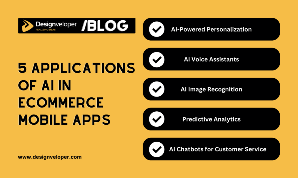 5 applications of AI in eCommerce mobile apps