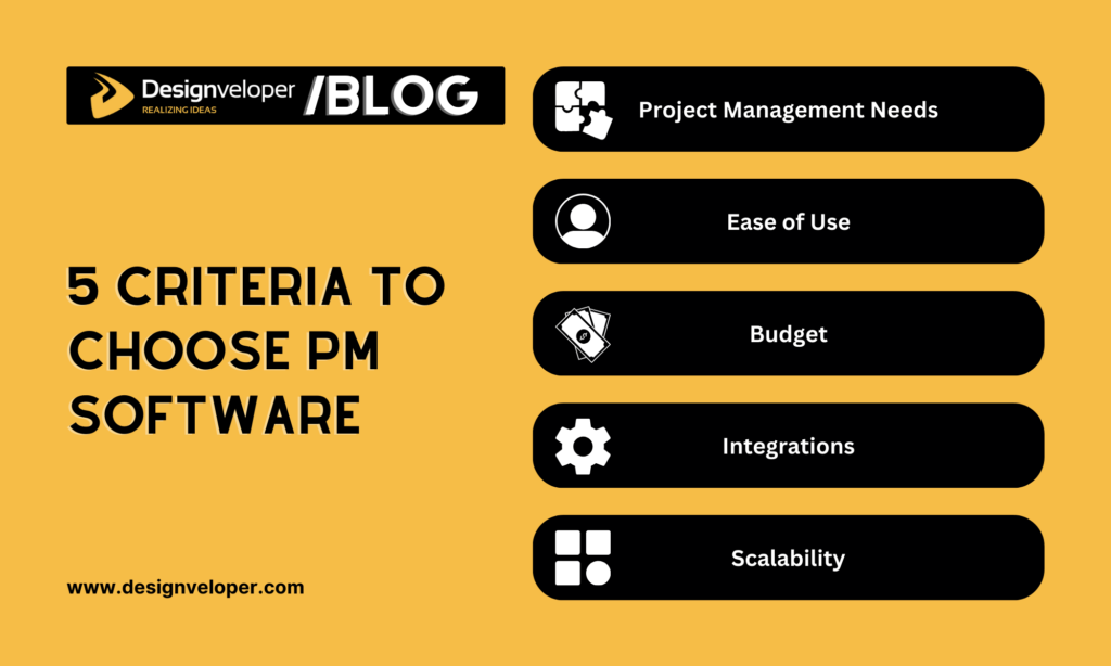 5 criteria to choose project management software