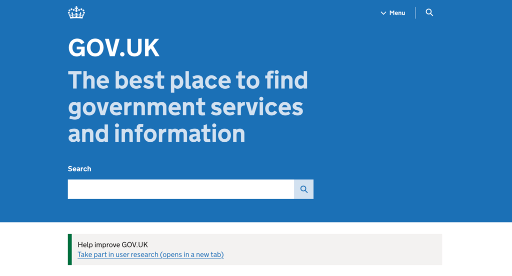 UK Government website