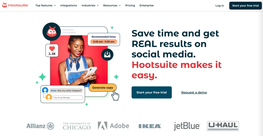 Hootsuite - AI marketing tool