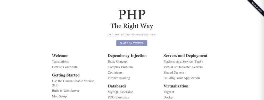 PHP the right away