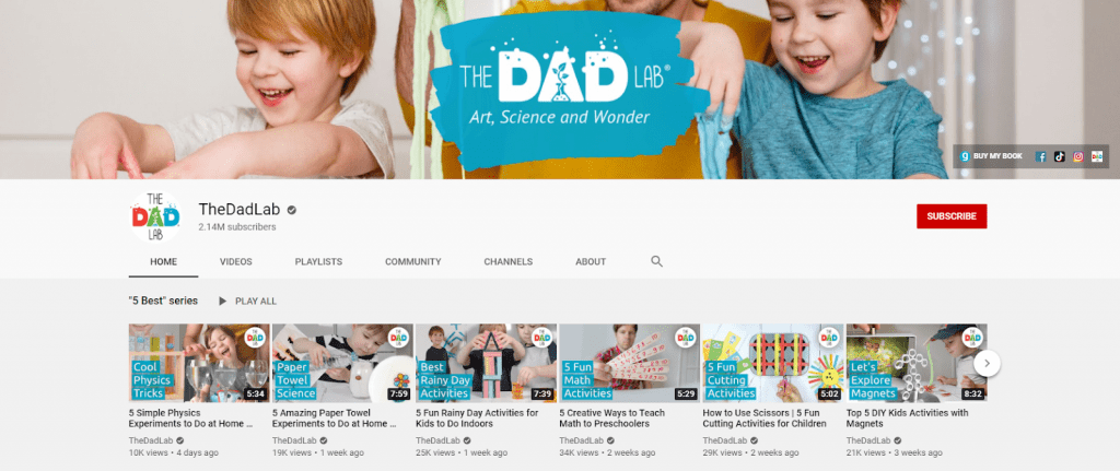 The Dad Lab channel on Youtube is a typical instance for C2B ecommerce framework.