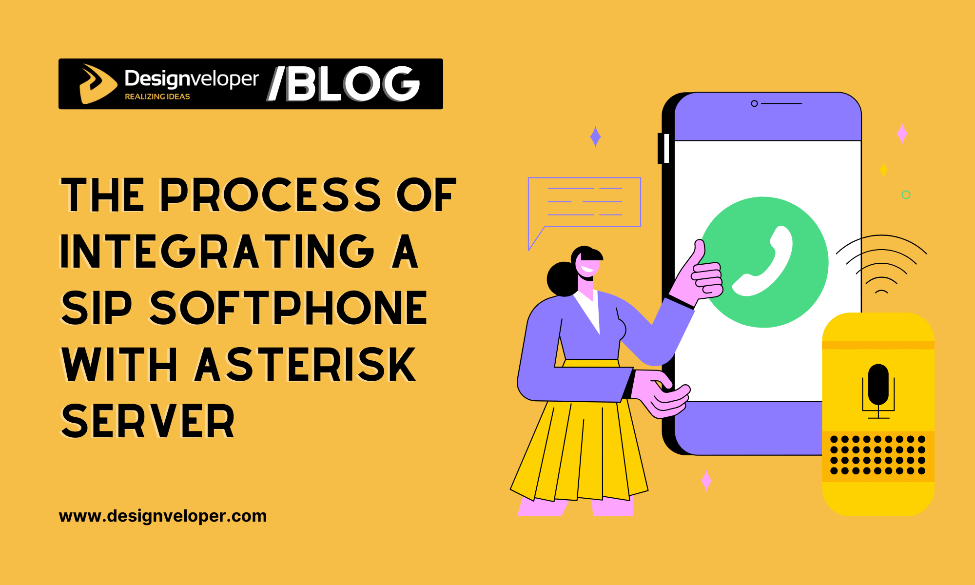 The process of integrating a SIP softphone with Asterisk server