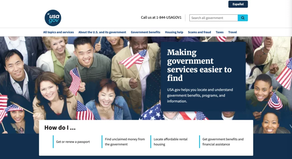 USA Government website